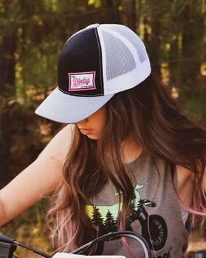 High Life Trucker Hat - Tri Black/White/Gray - OFF-ROAD VIXENS CLOTHING CO.