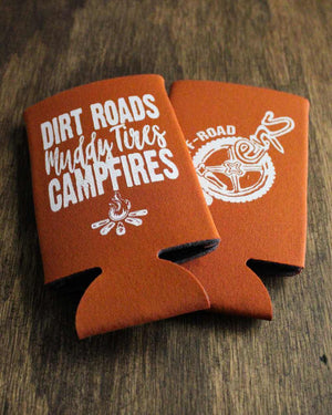 Dirt Roads Slim Can Koozie - Orange - OFF-ROAD VIXENS CLOTHING CO.