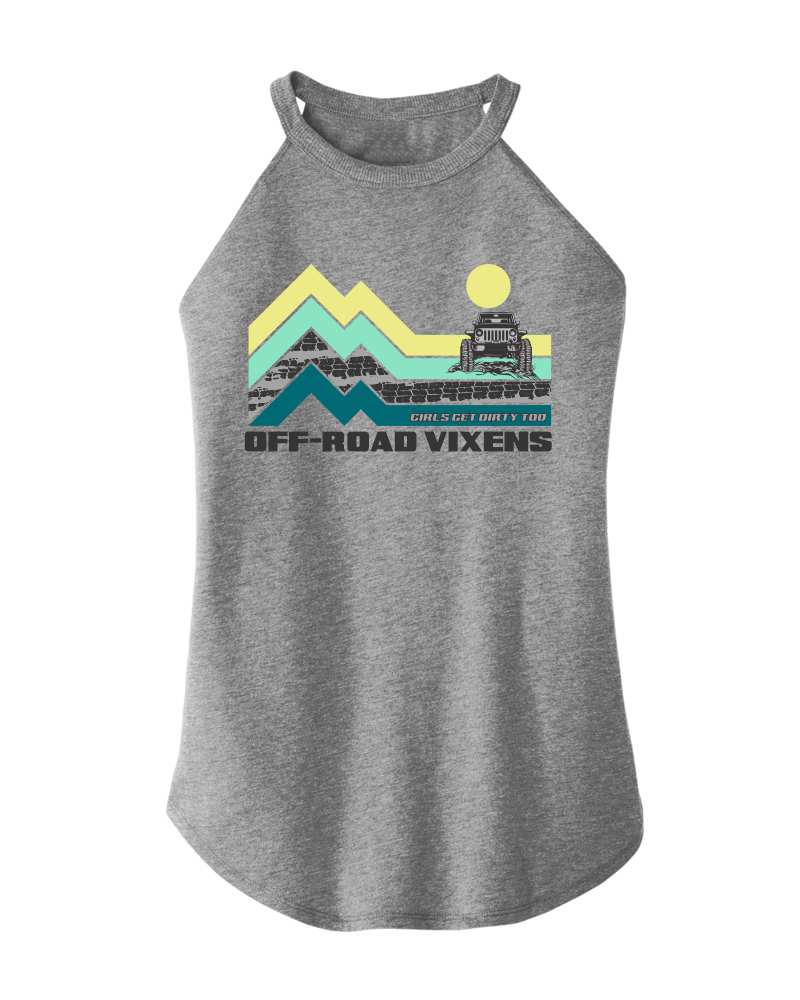 Jeep Life Rocker Tank Top For Women | Military Green Triblend Sleeveless Shirt - View #10