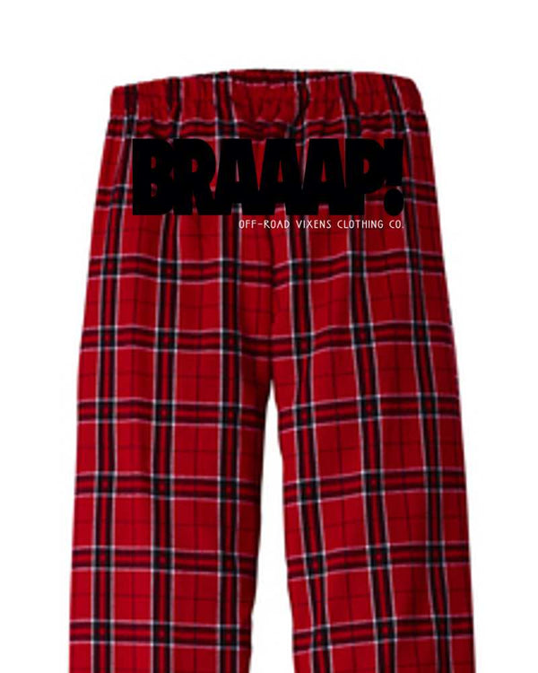 Merry Braaapmas Ladies Flannel Pant - OFF-ROAD VIXENS CLOTHING CO.