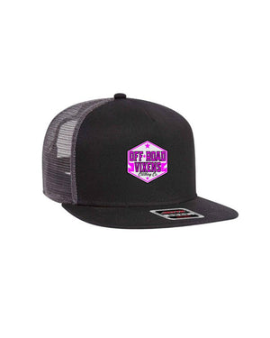 Throttle Therapy Flatbill Trucker Hat - OFF-ROAD VIXENS CLOTHING CO.