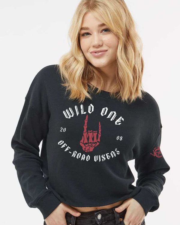 Wild One Cropped Crew Sweatshirt - OFF-ROAD VIXENS CLOTHING CO.