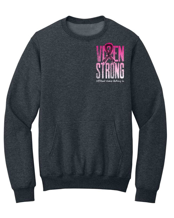 Pink Ribbon Unisex Pocket Crew Sweatshirt