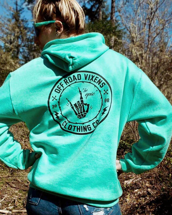 Be Epic Unisex Pullover Hoodie - Mint - OFF-ROAD VIXENS CLOTHING CO.