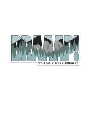 Braaap! Printed Decal 5.5" x 2.5" - OFF-ROAD VIXENS CLOTHING CO.