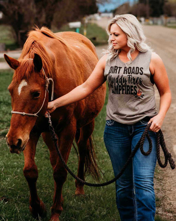 Dirt Roads Muscle Tank - OFF-ROAD VIXENS CLOTHING CO.