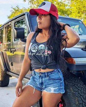 Jeep Girl Racerback Tank - OFF-ROAD VIXENS CLOTHING CO.