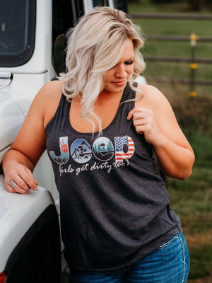 Jeep Girl Racerback Tank - OFF-ROAD VIXENS CLOTHING CO.