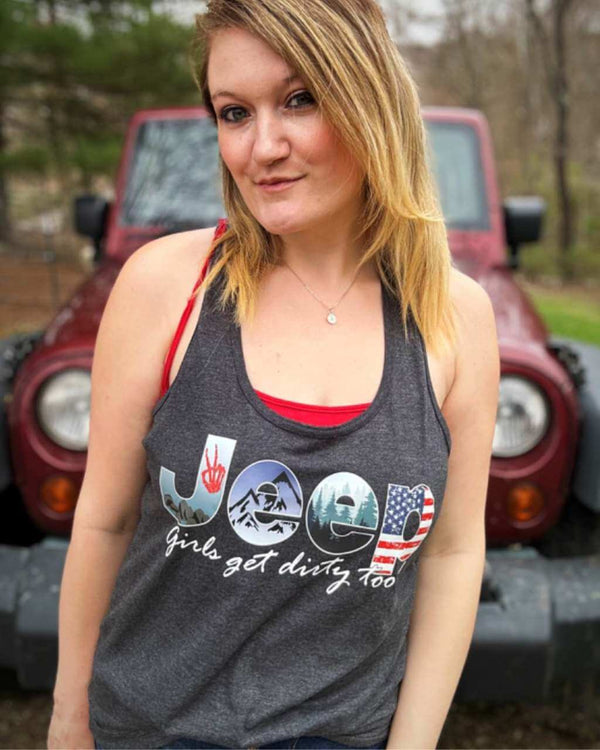 Jeep Girl Racerback Tank - OFF-ROAD VIXENS CLOTHING CO.