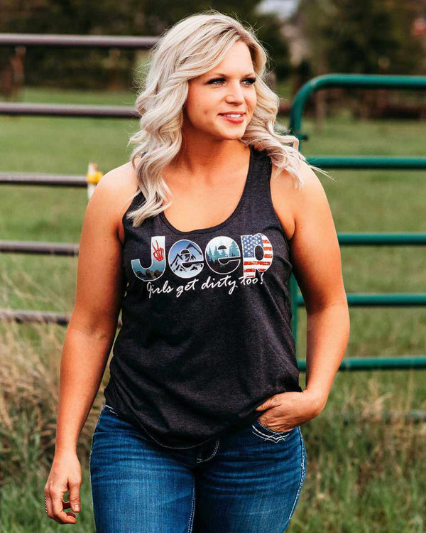 Jeep Girl Racerback Tank - OFF-ROAD VIXENS CLOTHING CO.