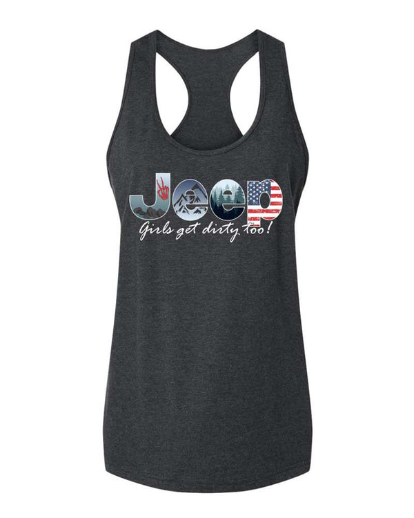 Jeep Girl Racerback Tank - OFF-ROAD VIXENS CLOTHING CO.