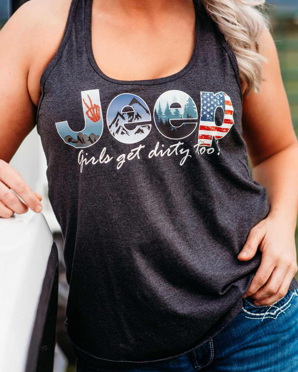 Jeep Girl Racerback Tank - OFF-ROAD VIXENS CLOTHING CO.