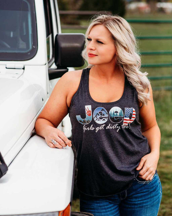 Jeep Girl Racerback Tank - OFF-ROAD VIXENS CLOTHING CO.