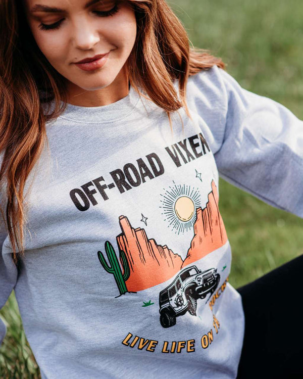 On the Rocks Unisex Crew Sweatshirt - OFF-ROAD VIXENS CLOTHING CO.