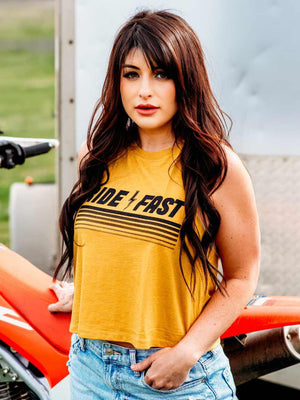 Ride Fast Cropped Tank - OFF-ROAD VIXENS CLOTHING CO.