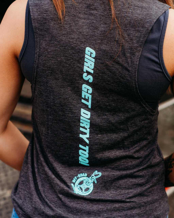 Ride Fast Muscle Tank Charcoal - OFF-ROAD VIXENS CLOTHING CO.