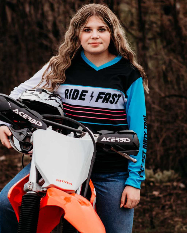 Youth Ride Fast Jersey - OFF-ROAD VIXENS CLOTHING CO.