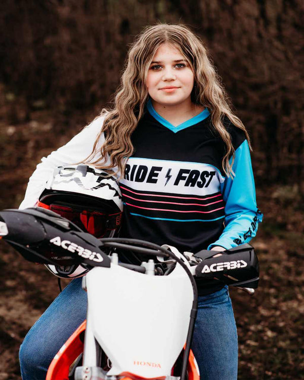 Youth Ride Fast Jersey - OFF-ROAD VIXENS CLOTHING CO.