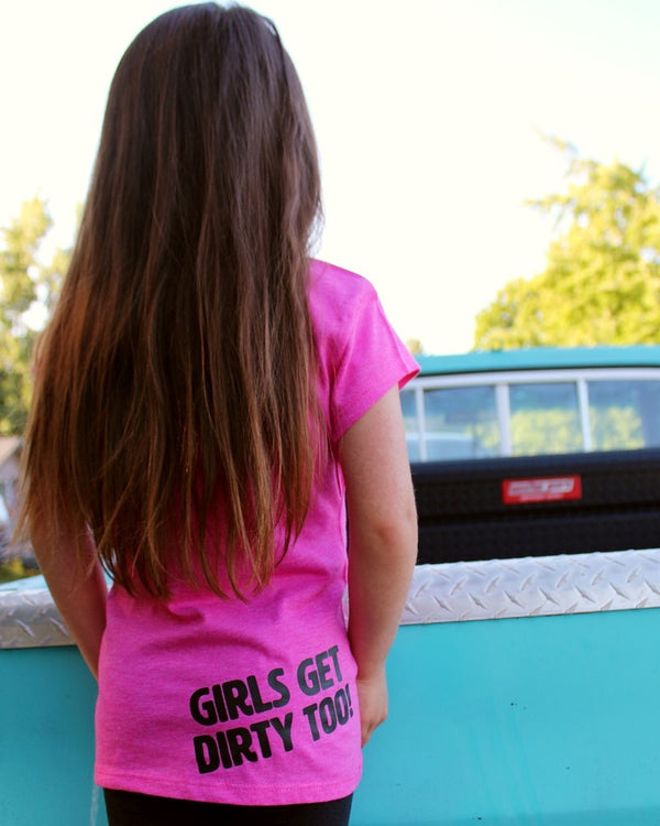 A Little Dirt Never Hurt Youth Tee Pink - OFF-ROAD VIXENS CLOTHING CO.