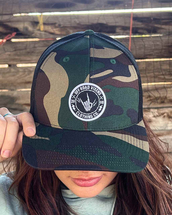 Be Epic Camo Trucker Hat - OFF-ROAD VIXENS CLOTHING CO.