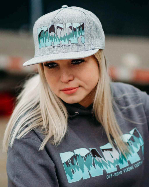 Braaap! Babe Flatbill Hat - OFF-ROAD VIXENS CLOTHING CO.