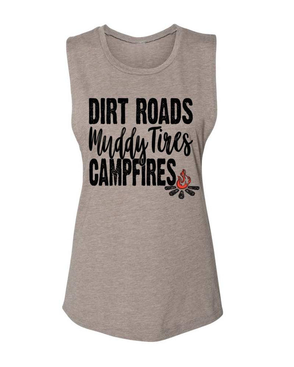 Dirt Roads Muscle Tank - OFF-ROAD VIXENS CLOTHING CO.