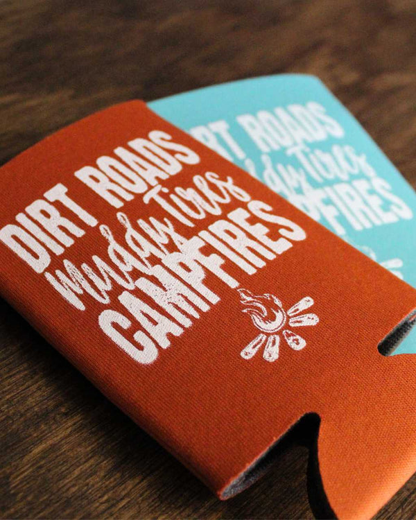 Dirt Roads Slim Can Koozie - Orange - OFF-ROAD VIXENS CLOTHING CO.