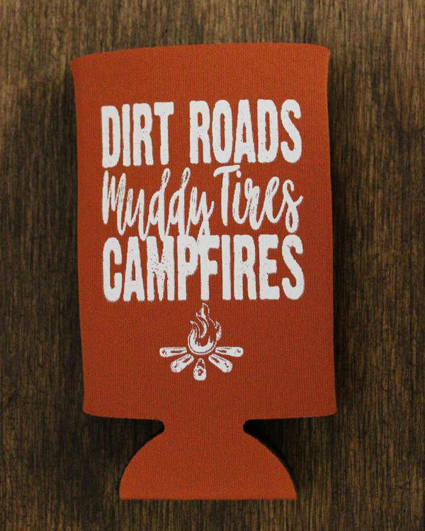 Dirt Roads Slim Can Koozie - Orange - OFF-ROAD VIXENS CLOTHING CO.