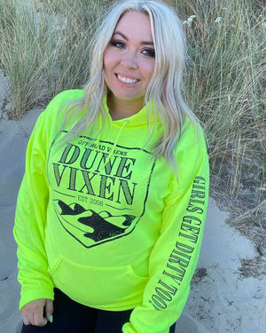 Dune Vixen Unisex Pullover Safety Green - OFF-ROAD VIXENS CLOTHING CO.