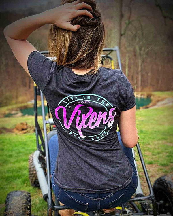 Fast Lane Ladies V Neck Tee - OFF-ROAD VIXENS CLOTHING CO.