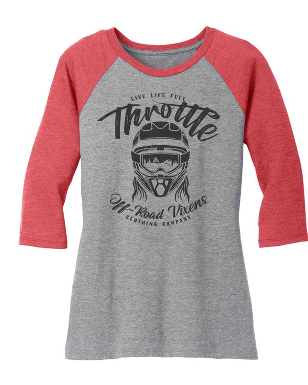 Full Throttle Baseball Tee - OFF-ROAD VIXENS CLOTHING CO.