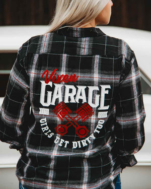 Garage Girls Flannel - OFF-ROAD VIXENS CLOTHING CO.