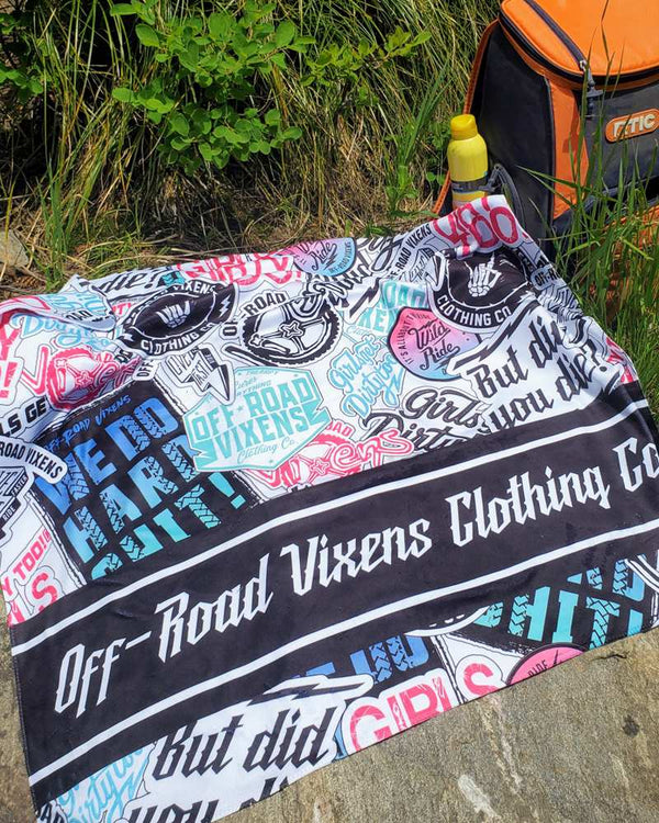Graffiti Beach Towel - OFF-ROAD VIXENS CLOTHING CO.