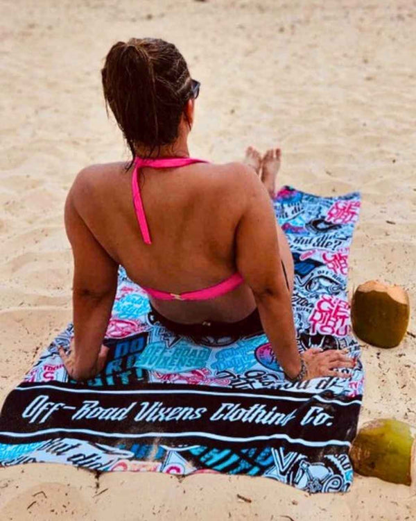 Graffiti Beach Towel - OFF-ROAD VIXENS CLOTHING CO.