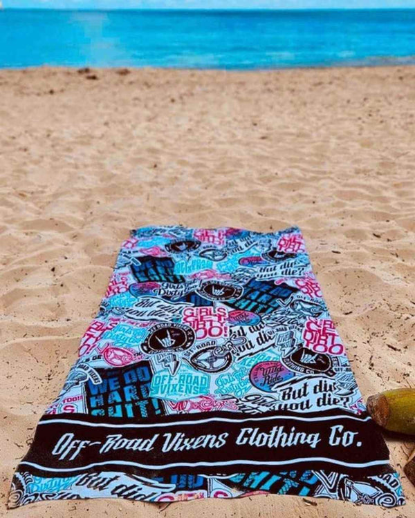 Graffiti Beach Towel - OFF-ROAD VIXENS CLOTHING CO.