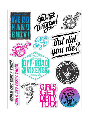 Graffiti Sticker Sheet o/s - OFF-ROAD VIXENS CLOTHING CO.