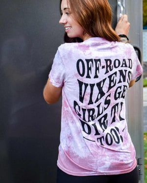 Groovy Baby Crystal Dyed Tee - OFF-ROAD VIXENS CLOTHING CO.