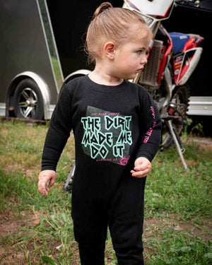 Infant Dirt Made Me Fleece One Piece - OFF-ROAD VIXENS CLOTHING CO.