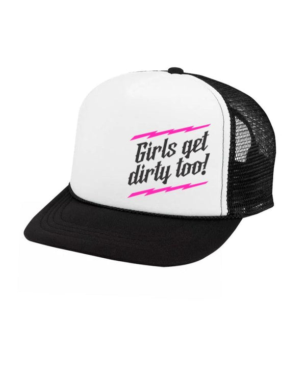 Lightning Trucker Hat - Black/White - OFF-ROAD VIXENS CLOTHING CO.