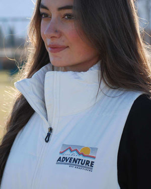 Live for Adventure Ladies Puffy Vest - OFF-ROAD VIXENS CLOTHING CO.