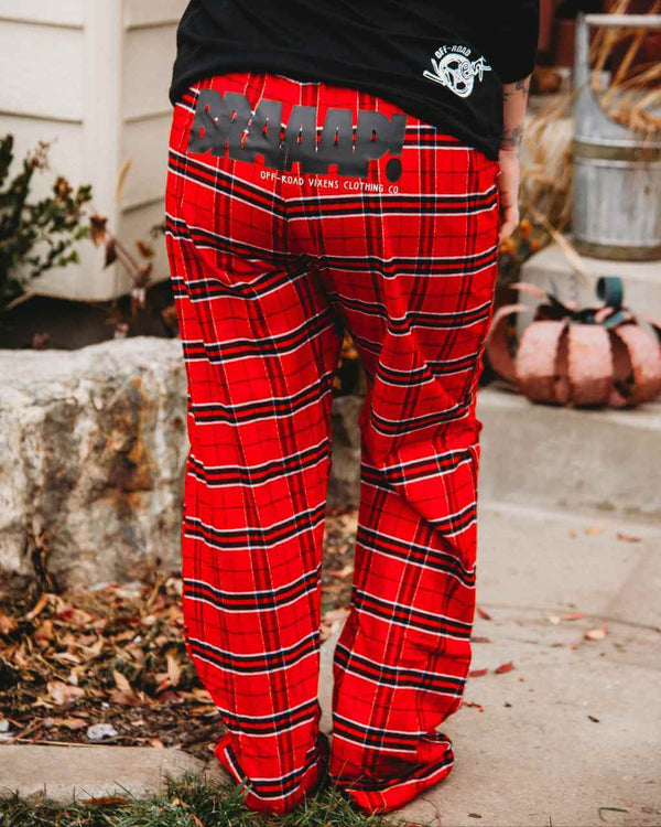 Merry Braaapmas Ladies Flannel Pant - OFF-ROAD VIXENS CLOTHING CO.