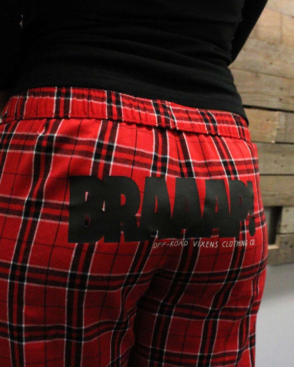 Merry Braaapmas Ladies Flannel Pant - OFF-ROAD VIXENS CLOTHING CO.