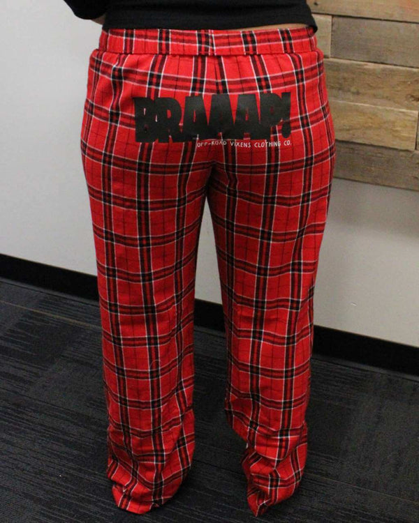 Merry Braaapmas Ladies Flannel Pant - OFF-ROAD VIXENS CLOTHING CO.