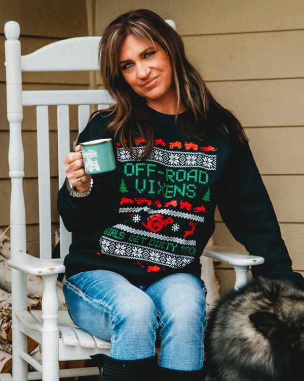 Naughty or Nice Christmas Crew - OFF-ROAD VIXENS CLOTHING CO.