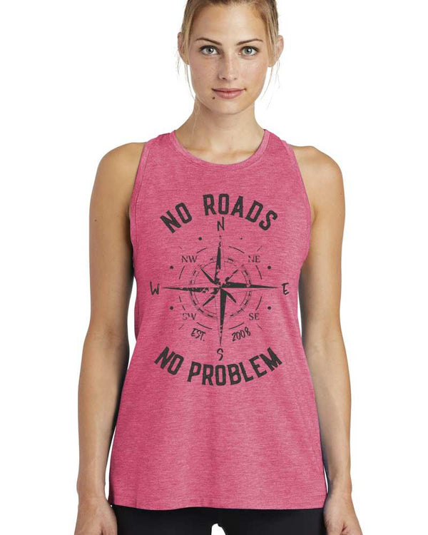 No Roads Tank - Pink - OFF-ROAD VIXENS CLOTHING CO.