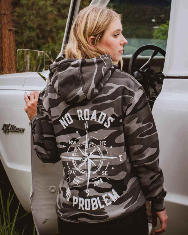 No Roads Unisex Pullover Hoodie - OFF-ROAD VIXENS CLOTHING CO.
