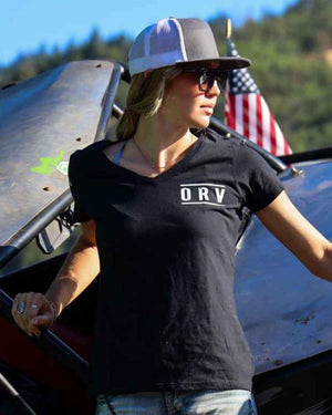 ORV Attitude Ladies V-Neck Tee - OFF-ROAD VIXENS CLOTHING CO.