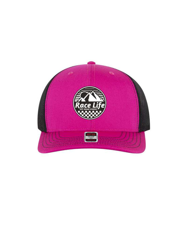 Race Life Trucker hat - Pink - OFF-ROAD VIXENS CLOTHING CO.