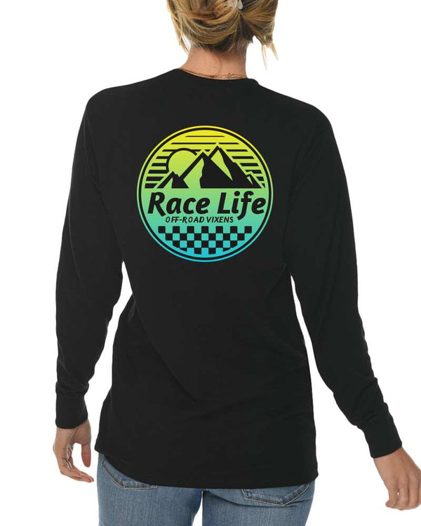Race Life Unisex LS Tee - OFF-ROAD VIXENS CLOTHING CO.