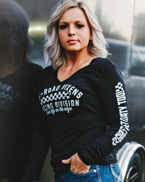 Racing Division Long Sleeve Tech Tee Black - OFF-ROAD VIXENS CLOTHING CO.